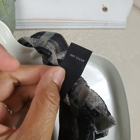 INC Silk Ruffled Halter Neckline Belted Mini Pencil Black Women Dress Size 10 - Picture 8 of 9